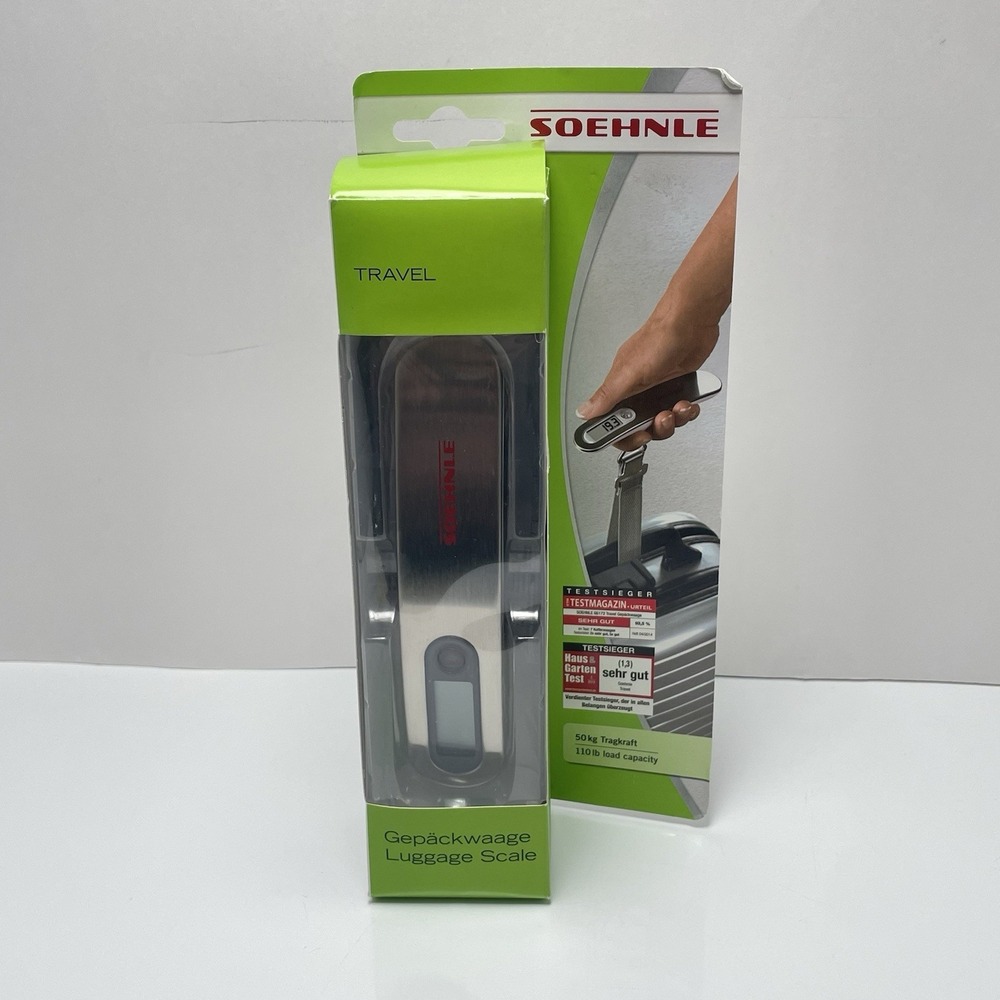 Soehnle Luggage Scale Travel For Weighing On The‎ Go, 110 Pound Capacity